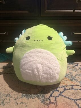 Squishmallows Light Green Axolotl Plush with White Belly